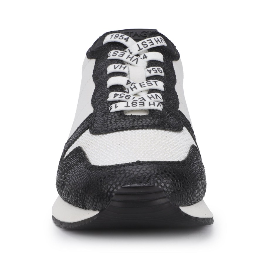 Women Vintage Havana Low Tops | Mal-Black White Multi