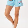 Women Vintage Havana Shorts | Tropical Blue Malibu Jet Setter Surf Wash Shorts