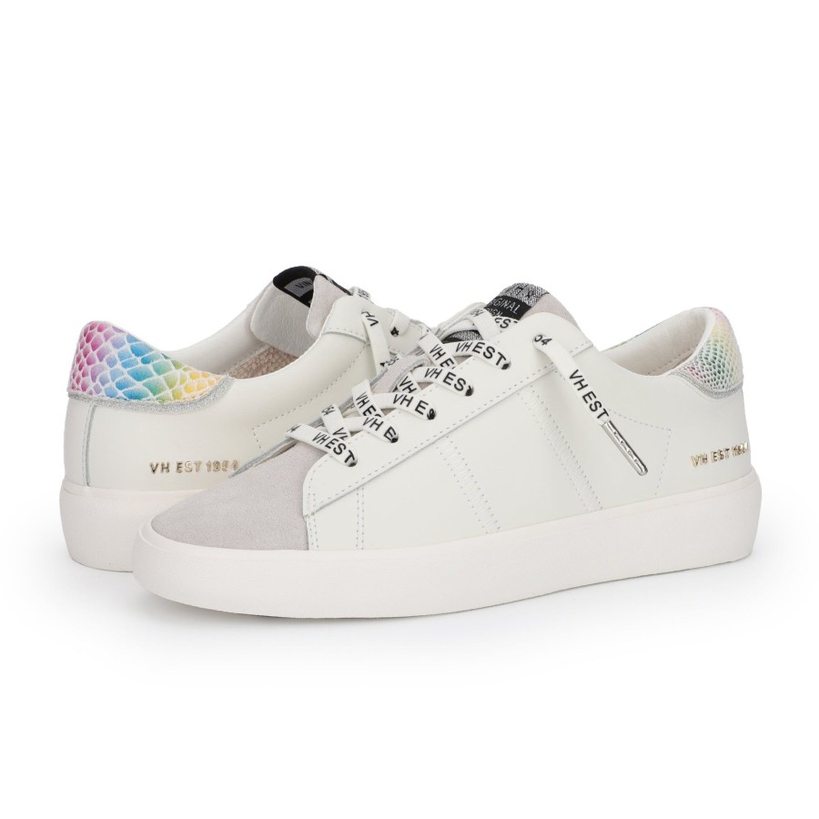 Women Vintage Havana Low Tops | Gigi-White Multi
