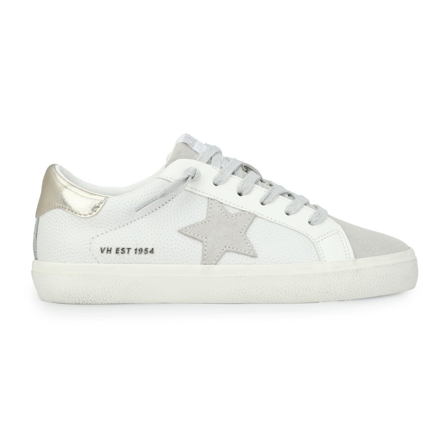 Women Vintage Havana Low Tops | Flair 34-White Pebbled/Washed Gold