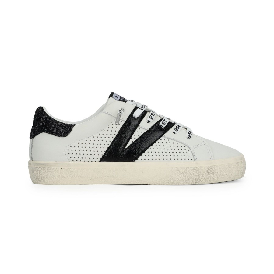 Women Vintage Havana Low Tops | Fabiola-White/Black Perf Multi