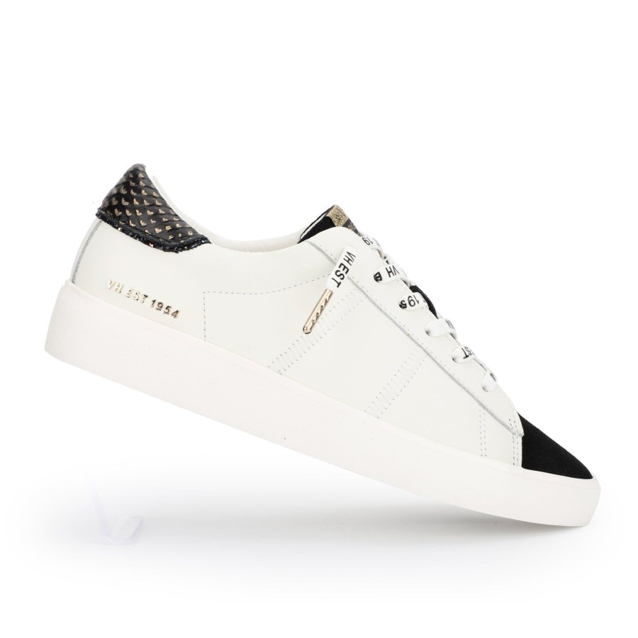 Women Vintage Havana Low Tops | Gigi-White/Black