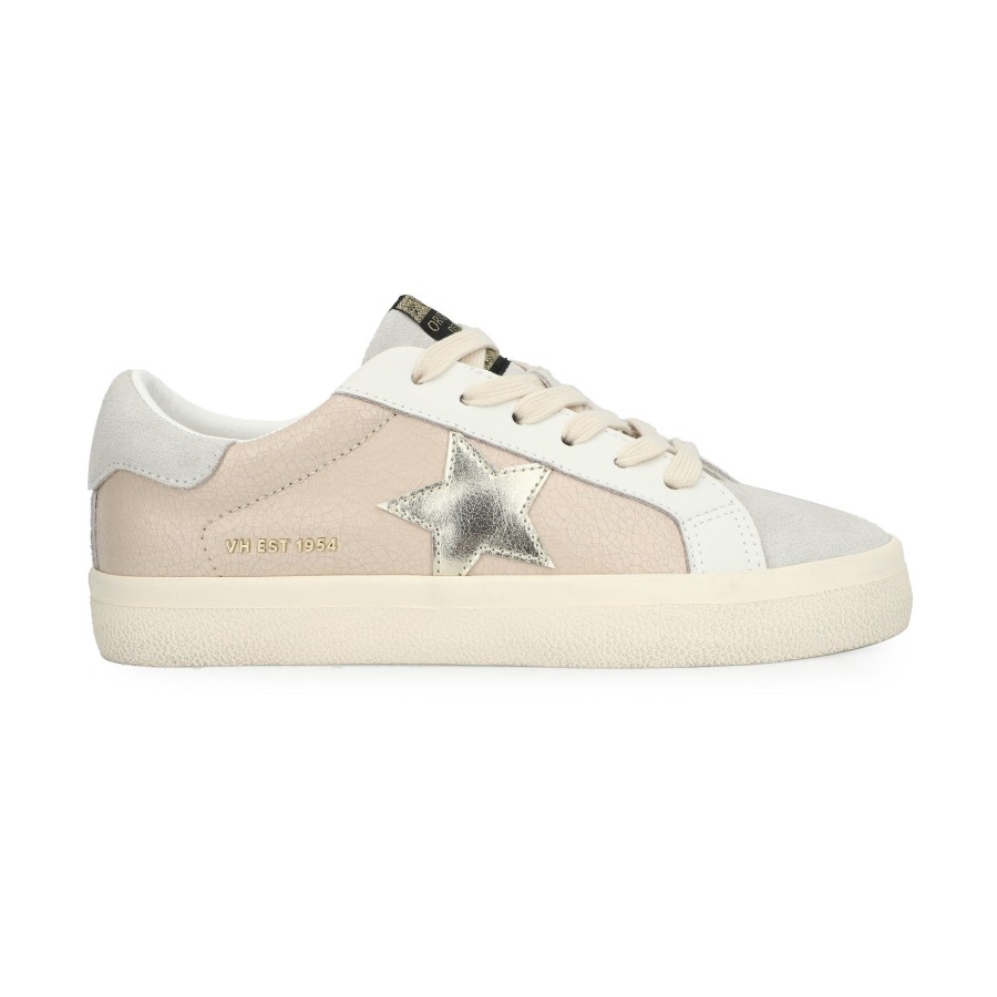 Women Vintage Havana Low Tops | Flair 30-Taupe Cracked Leather