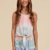 Kids Vintage Havana Kids Tie Dye | Havana Tie Dye Tie Front Button Up Tank