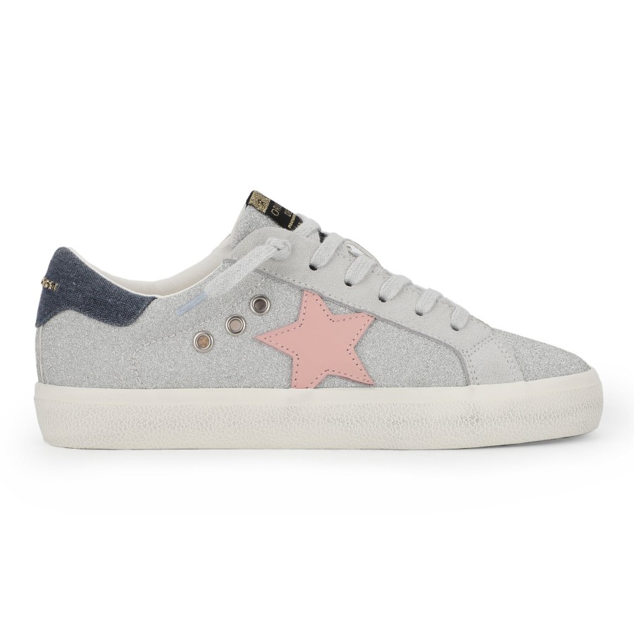 Women Vintage Havana Low Tops | Liora-Silver Multi
