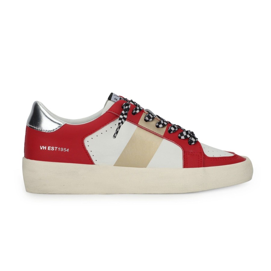 Women Vintage Havana Low Tops | Jamie-Red Washed Gold Multi