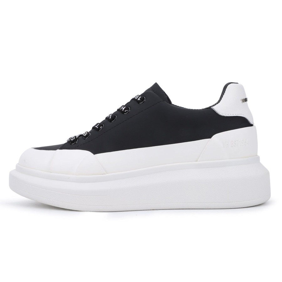 Women Vintage Havana Low Tops | Angela- Black White