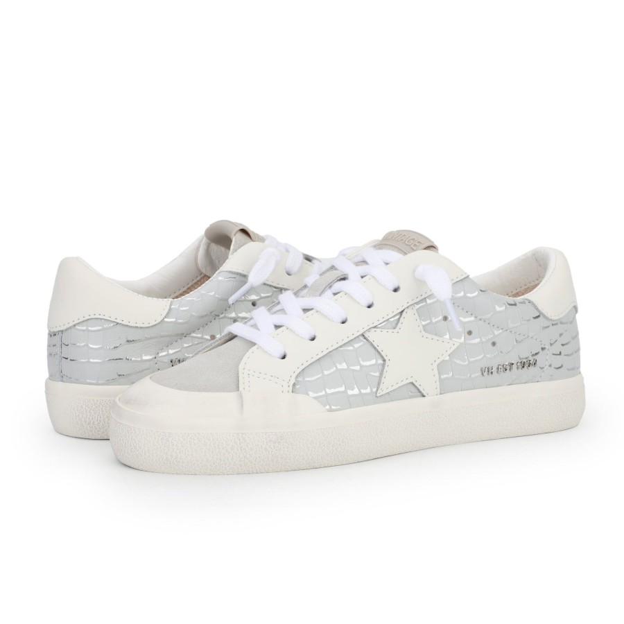 Women Vintage Havana Low Tops | Eden-Silver Multi