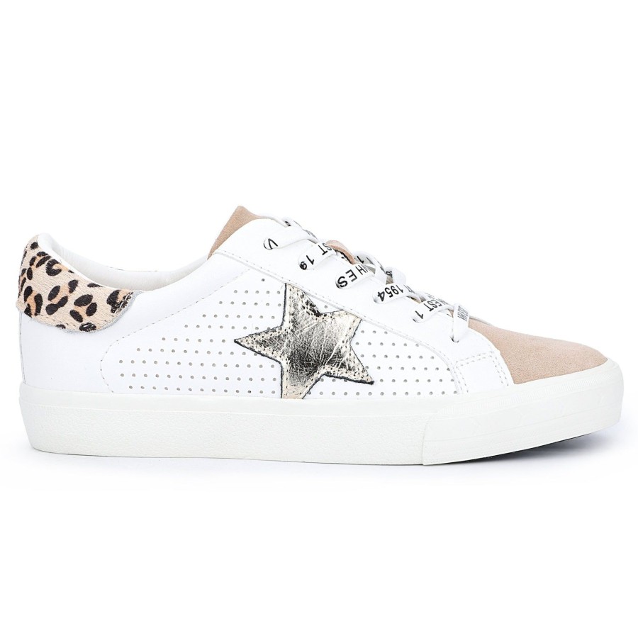Women Vintage Havana Low Tops | Grande-White Camel Multi
