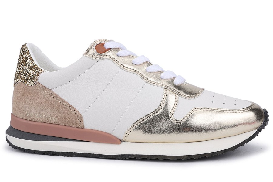 Women Vintage Havana Low Tops | Regina-White Washed Gold