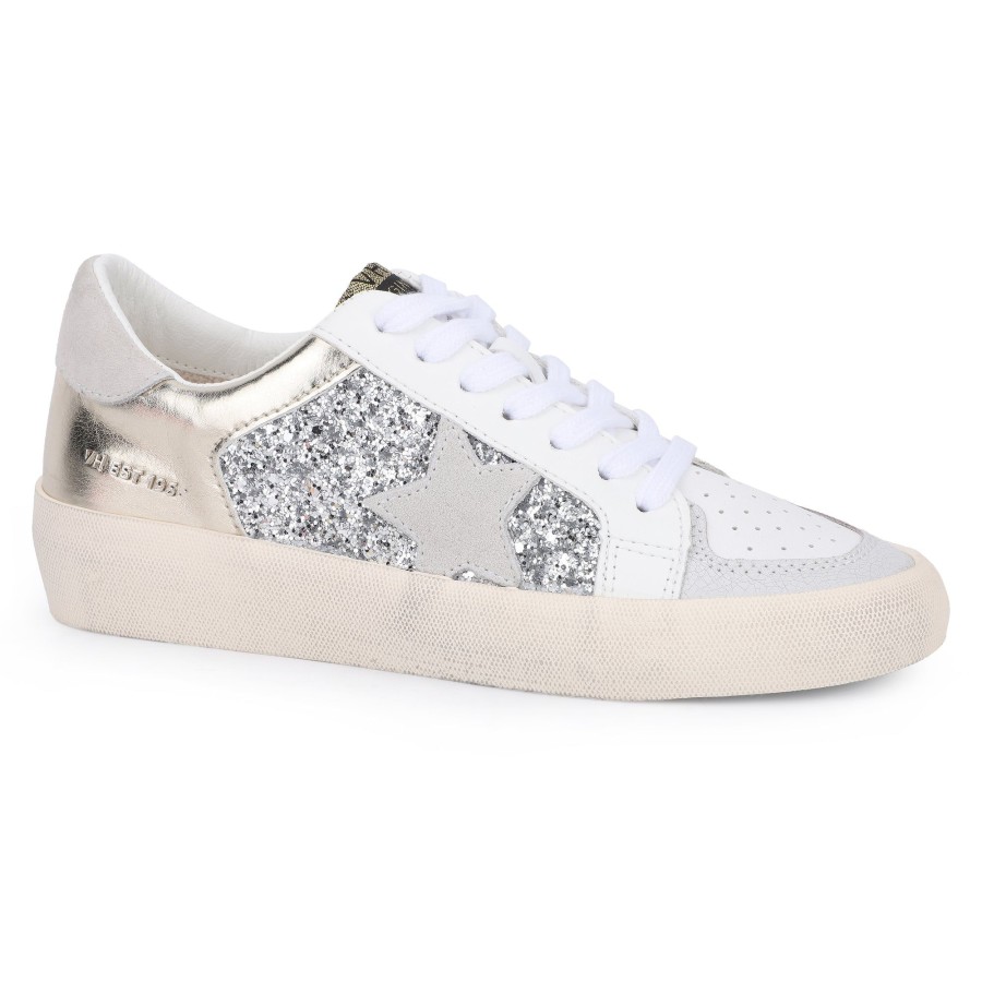 Women Vintage Havana Low Tops | Libby-White Gold Silver