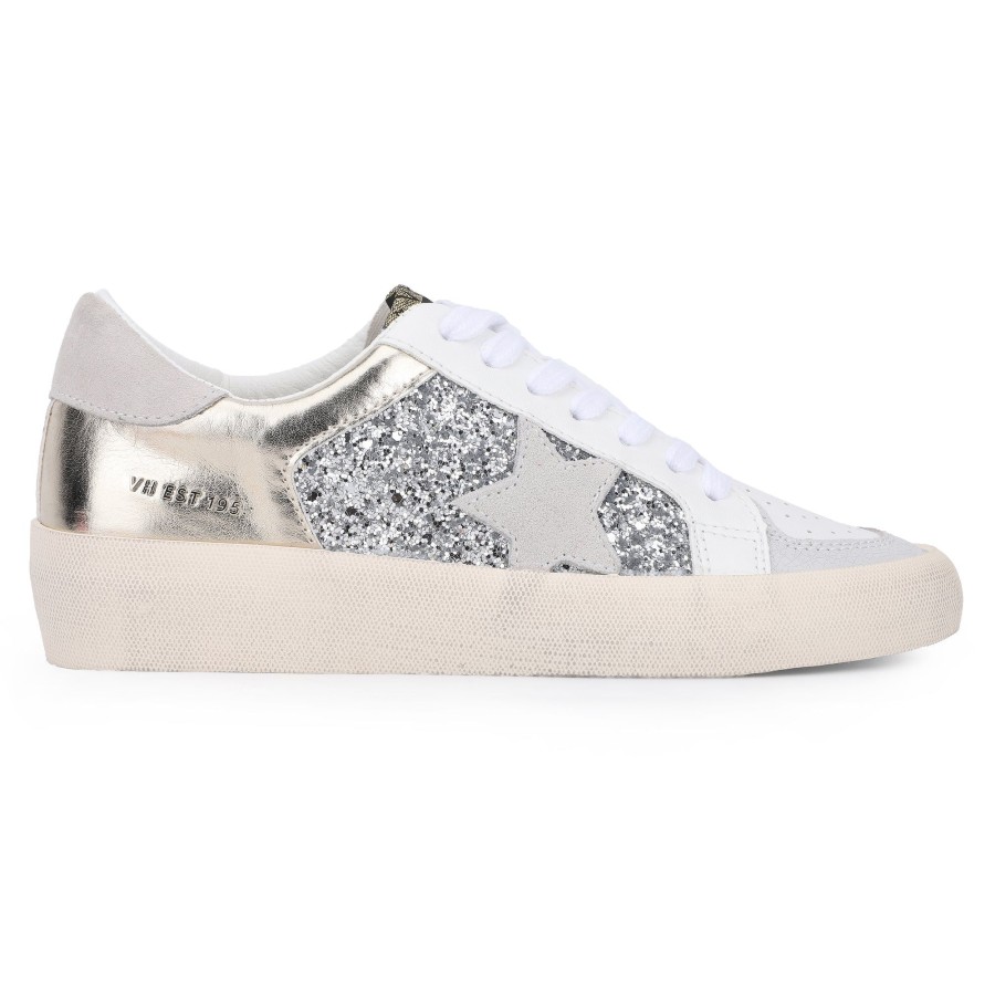 Women Vintage Havana Low Tops | Libby-White Gold Silver