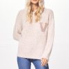 Women Vintage Havana Sweaters | Cannoli Cream Sweater W/Fleece Hood