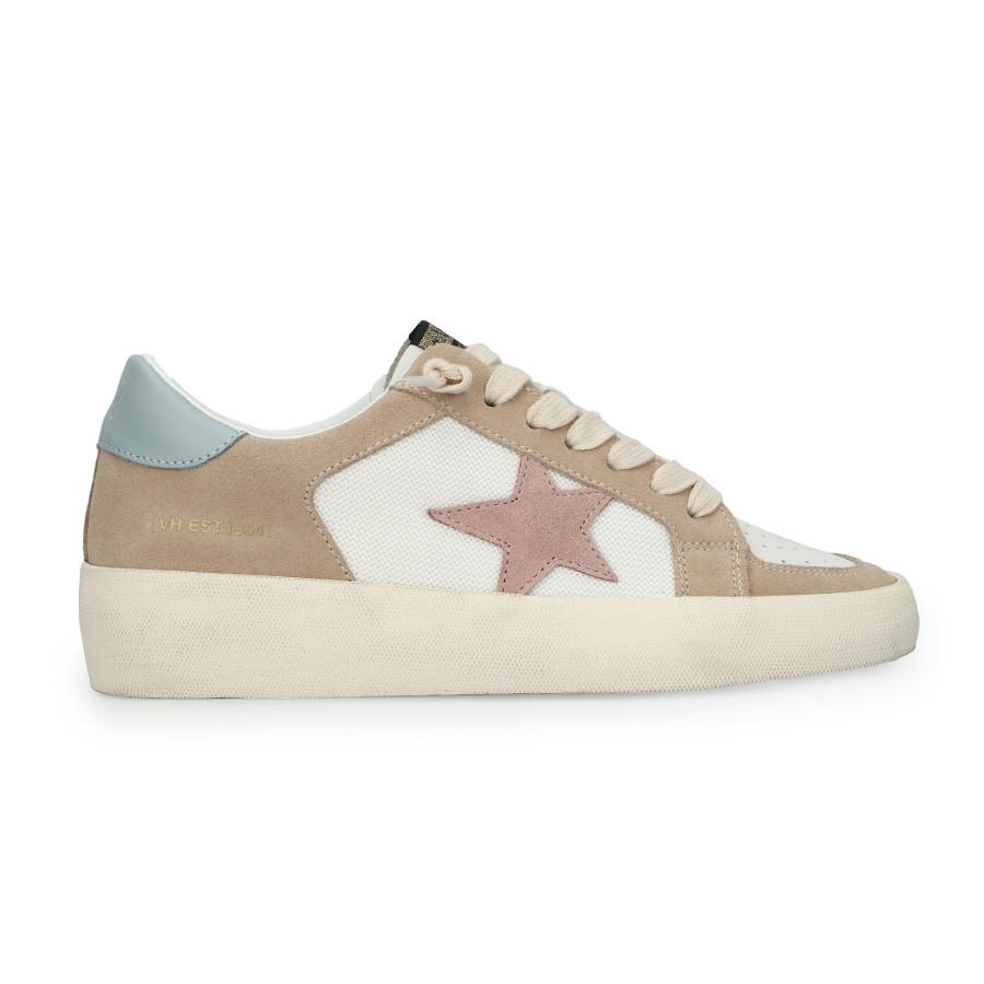 Women Vintage Havana Low Tops | Reflex 31-Taupe/Pink/Blue