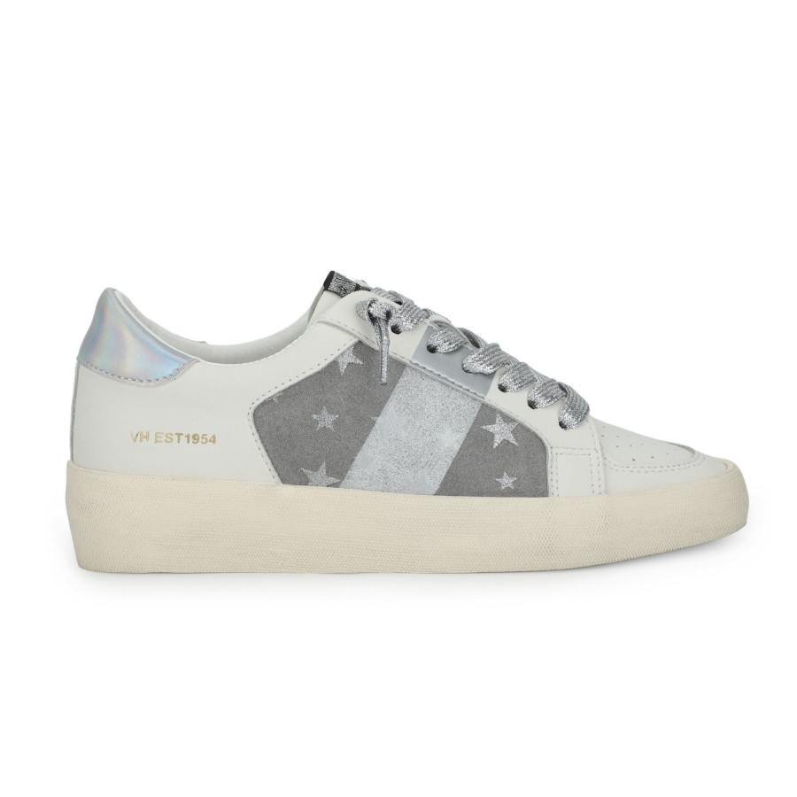 Women Vintage Havana Low Tops | Jamie-White Silver Stars Multi